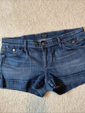 Citizen of Humanity Dark Wash Denim Shorts - Blue -32
